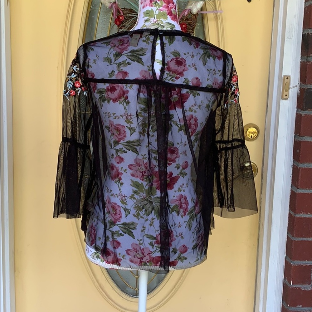 Arizona Jean Co. Sheer Embroidered Blouse - Picture 4 of 12